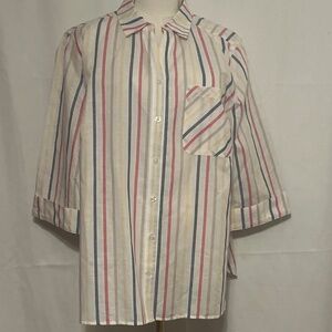 Striped Button-Up Shirt